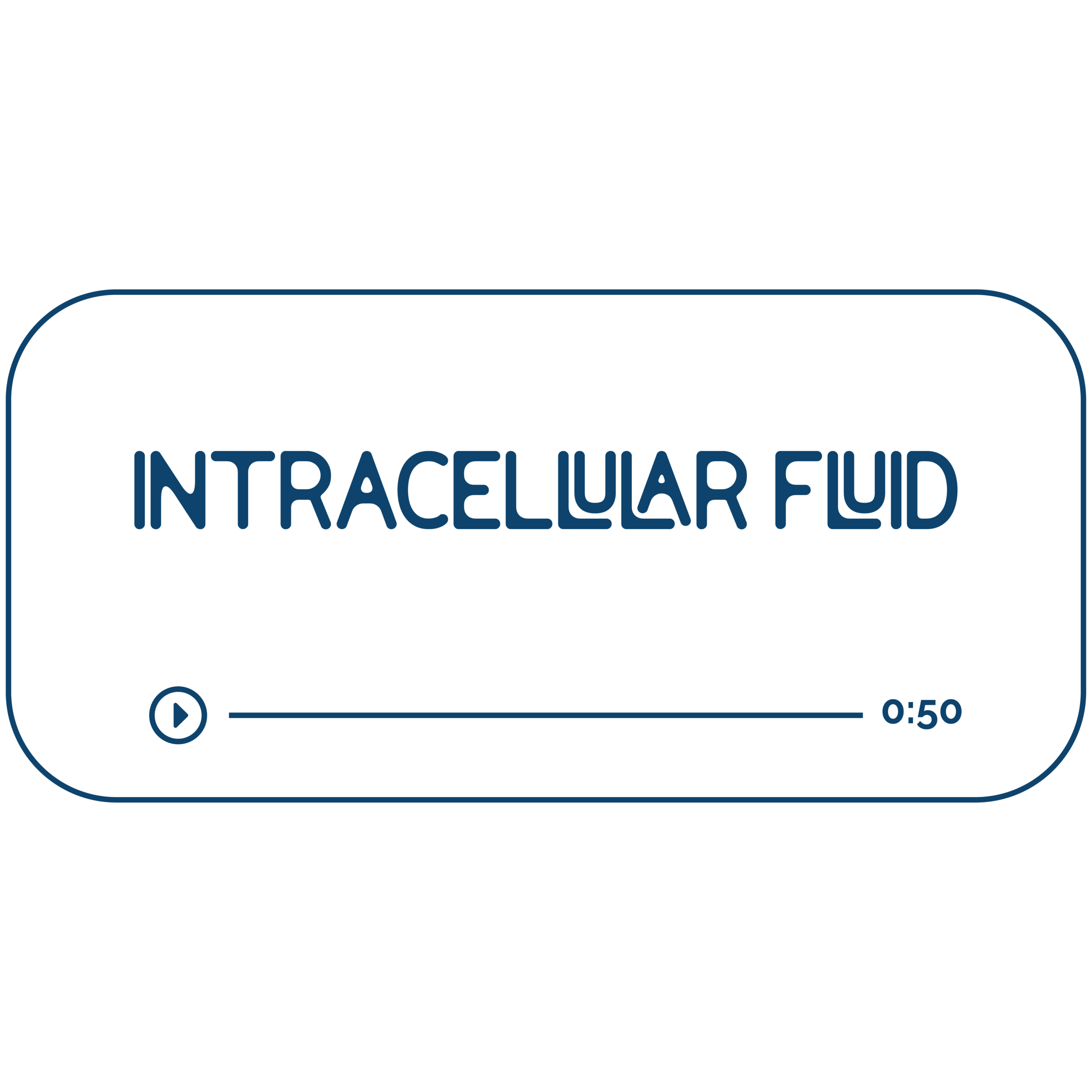 Audio file graphic for the intracellular energy work sessions. It has a beige background and blue colored text that reads “Intracellular Fluid” with a Play indicator button and indicator that it is 50 minutes long.