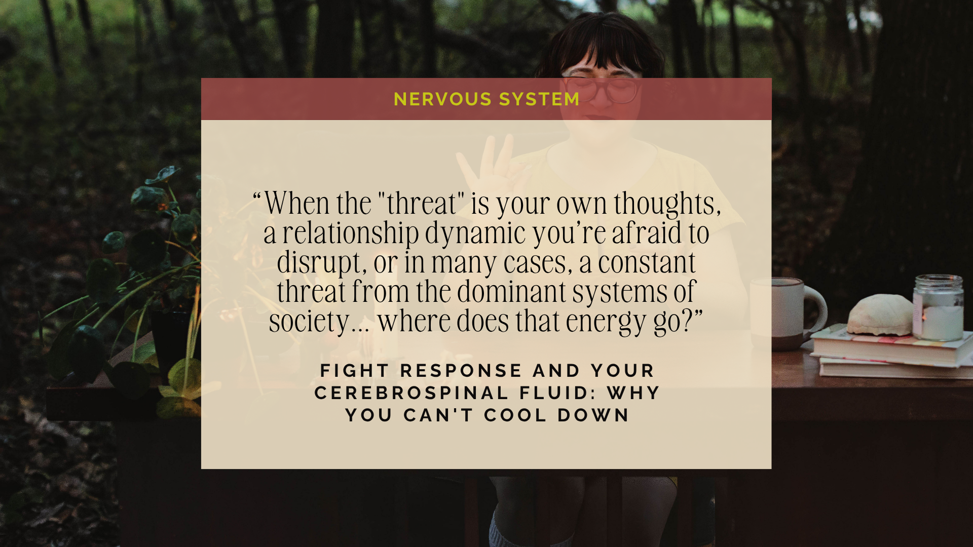 Fight Response and Your Cerebrospinal Fluid: Why You Can't Cool Down | Energy Archaeology